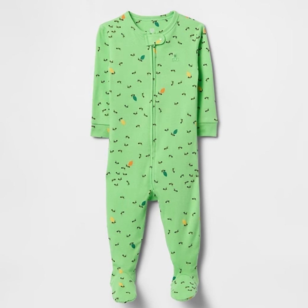 GAP Mint Green Kids Footie with Colorful Accents. Carrots. Easter and more